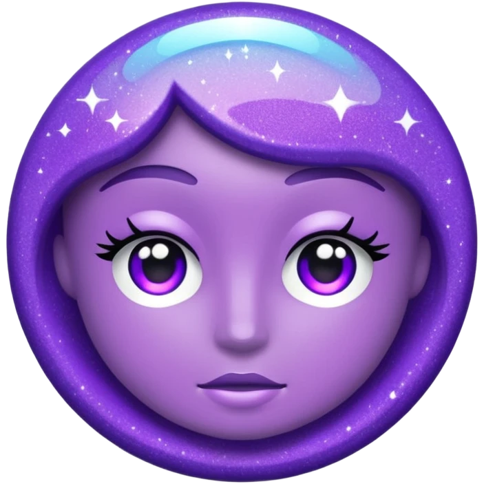 glitter purple and cian mark check emoji