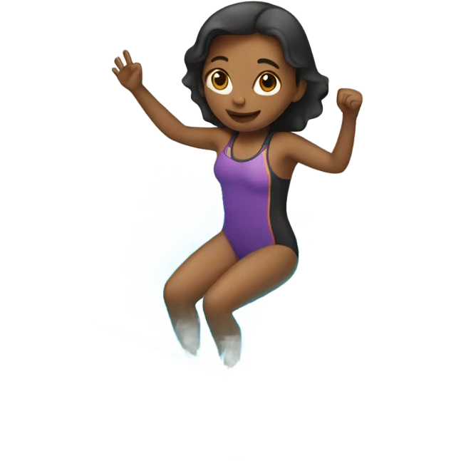 girl in a pool emoji