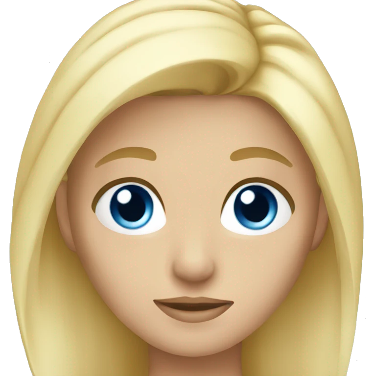 Blonde hair blue eyes emoji