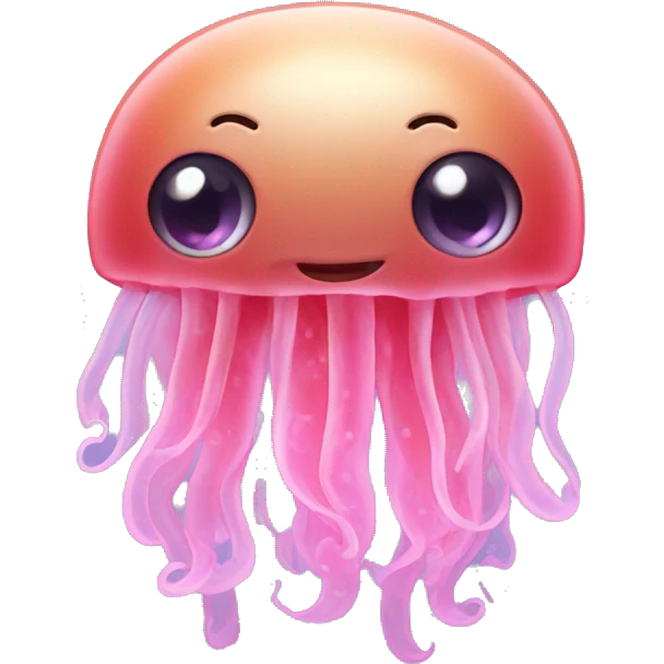 a jellyfish with :3 face emoji