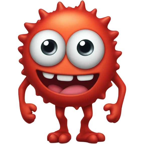 kind funny red baby monster emoji