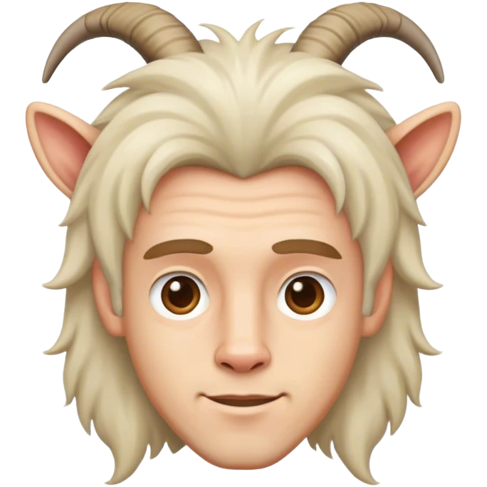 Guy with hair like a goat emoji