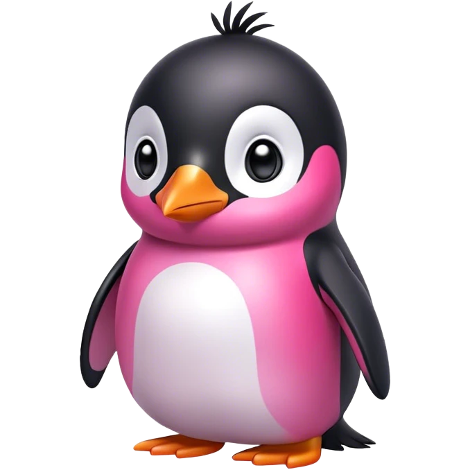 Pink penguin  emoji