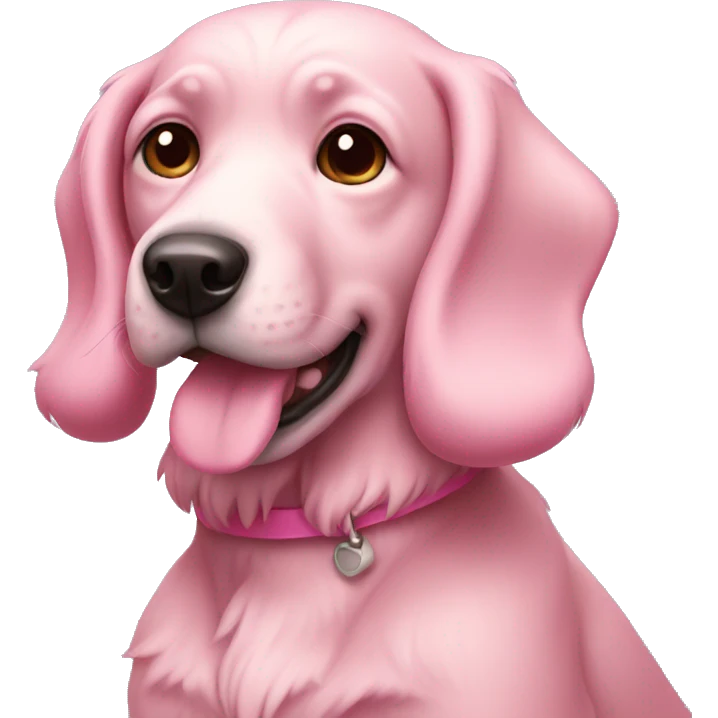 Pink dog emoji