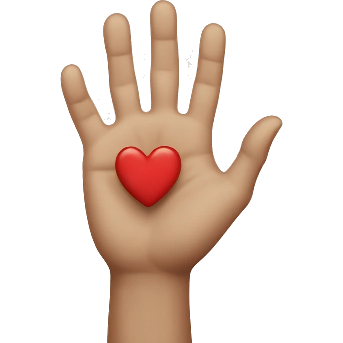 Hand heart emoji