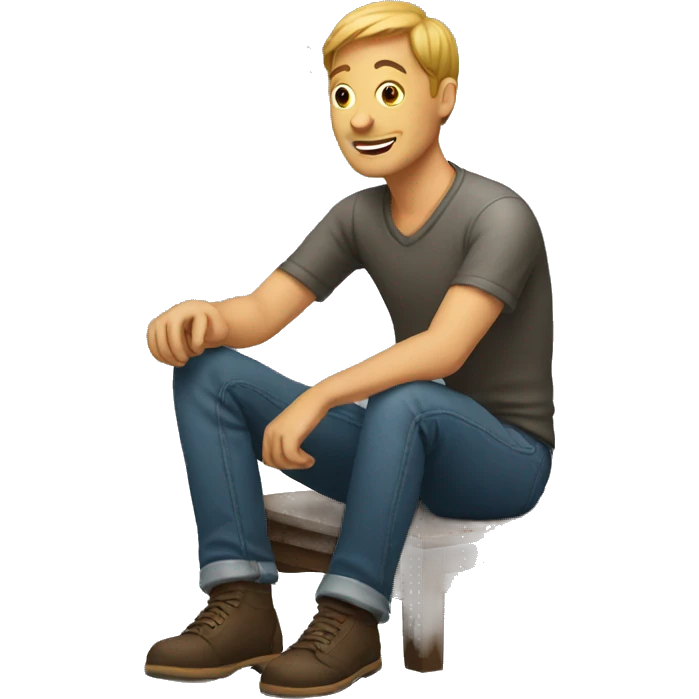 man sitting emoji