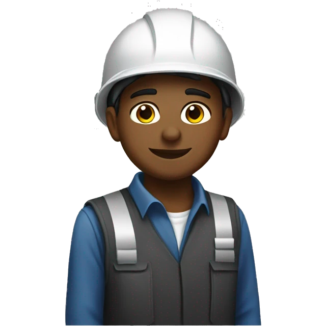 young guy working for an oil company in a helmet emoji