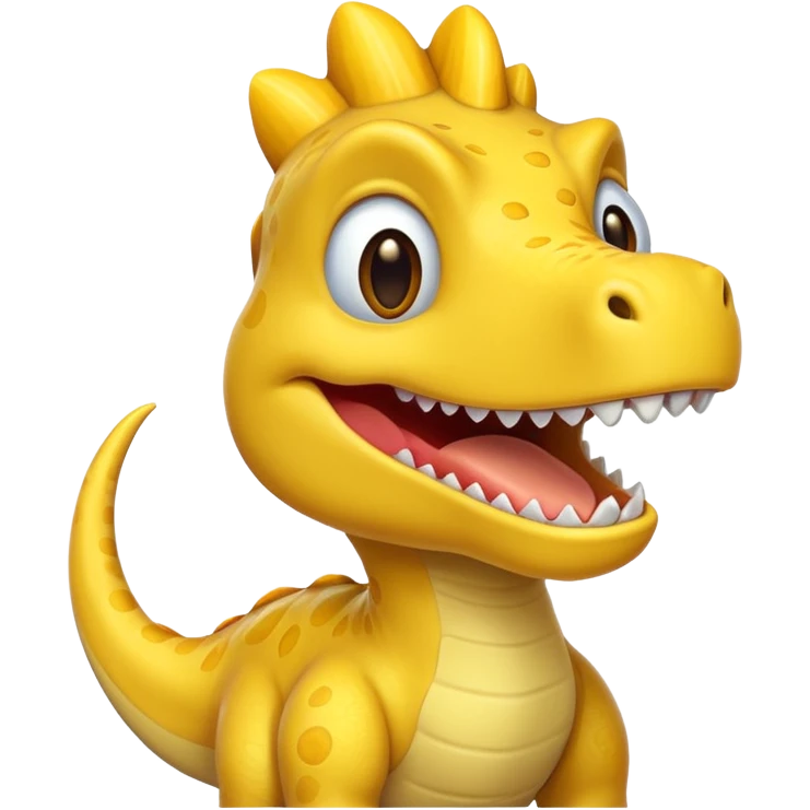 yellow dinosaur, cartoonish emoji