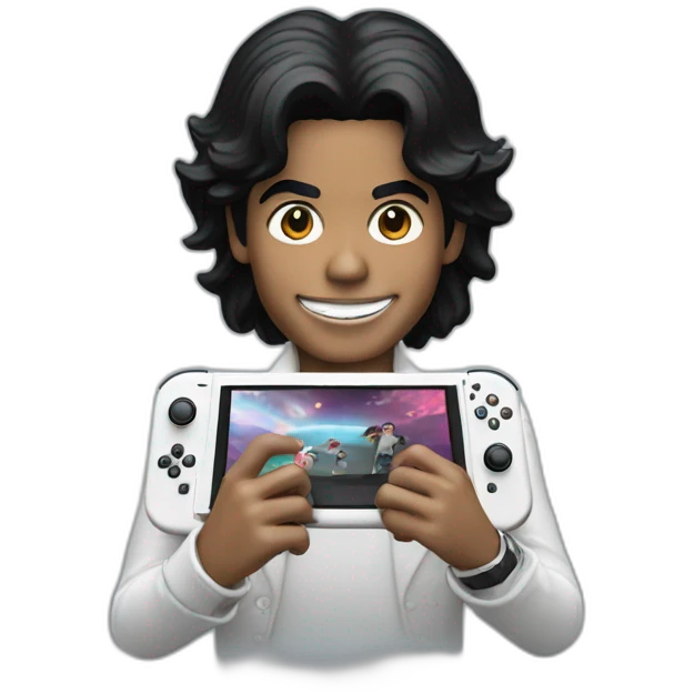 Michael jackson playing nintendo switch emoji