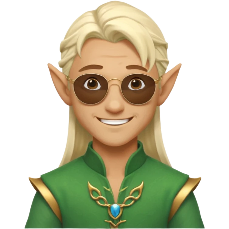 elf male legolas summer wibe sunglasses emoji