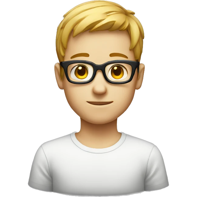 Square specs boy emoji