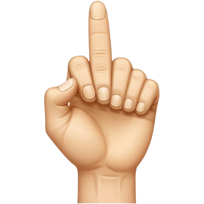 Backside of the Fist with the pointer finger knuckle up emoji