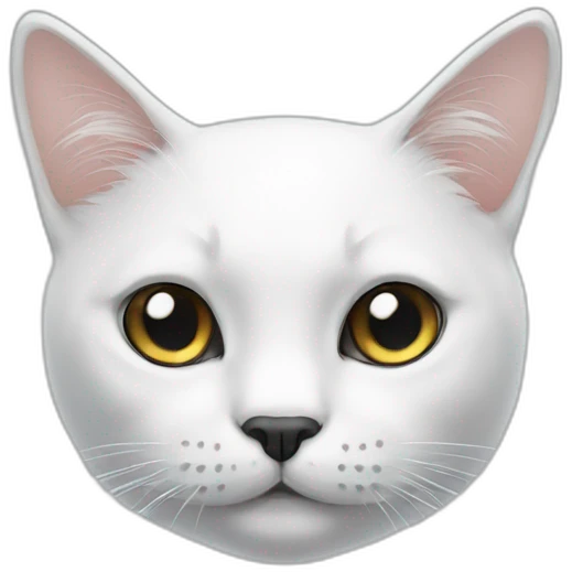 white cat with a black mustache emoji