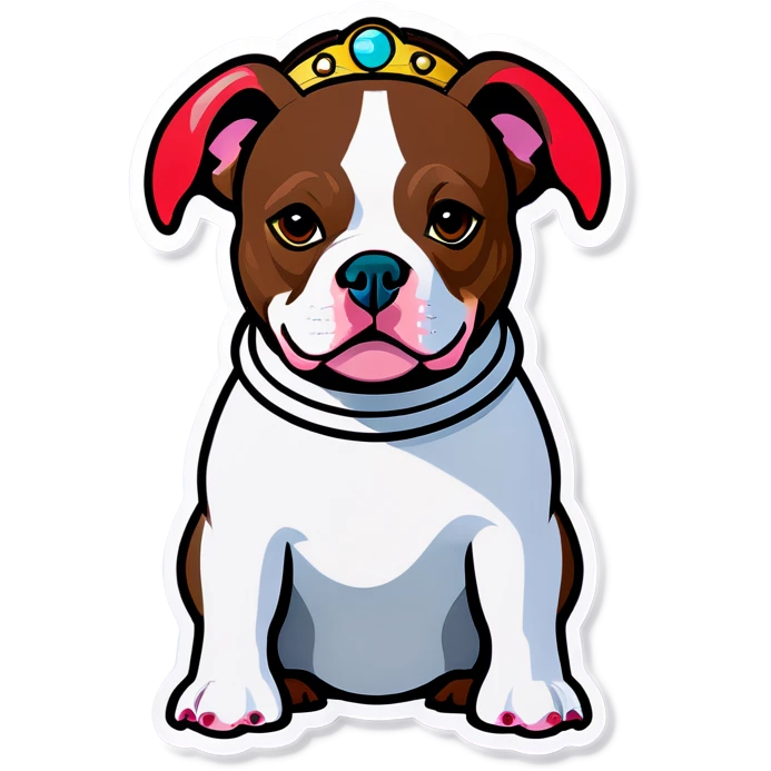 Pitbull Princess Leia  emoji