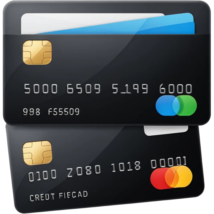 black credit card, no text, no numbers emoji