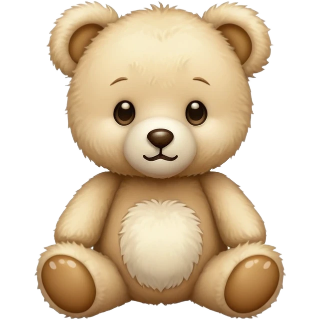 Cream colored teddy bear  emoji