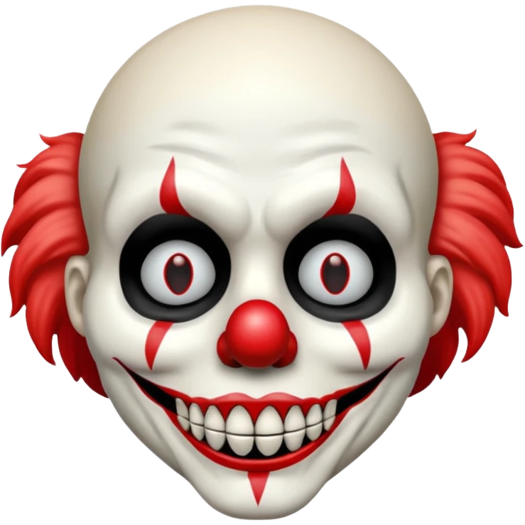 skeleton clown with makeup emoji
