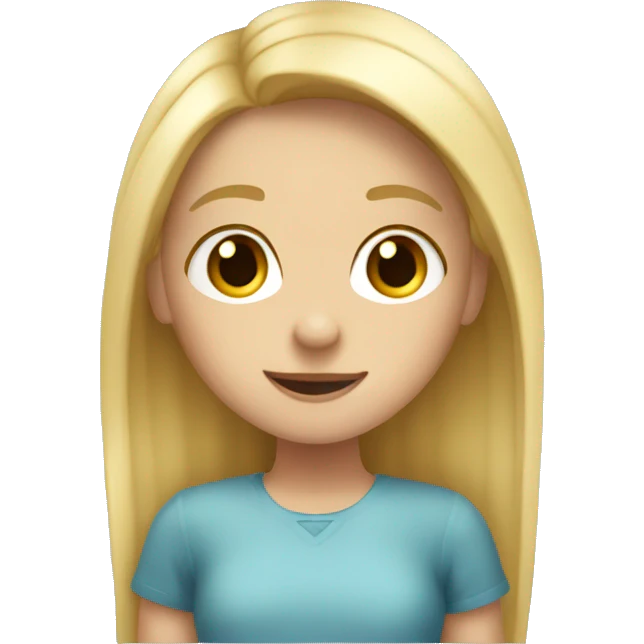 A girl with blonde hair who likes to collect bugs emoji