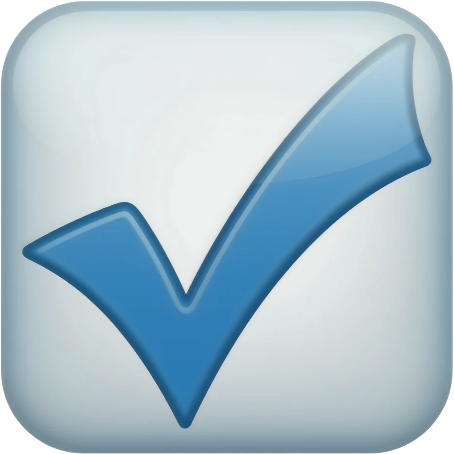 Palomita de verificación azul emoji