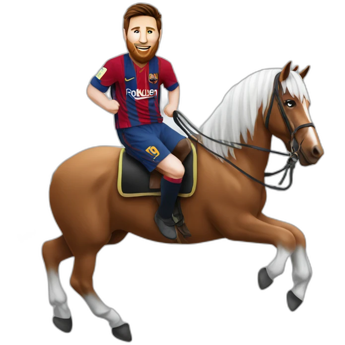 Messi sur un cheval  emoji
