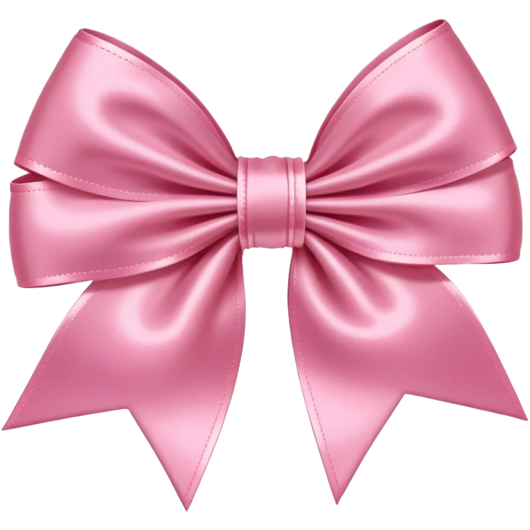 Cute pink coquette bow emoji