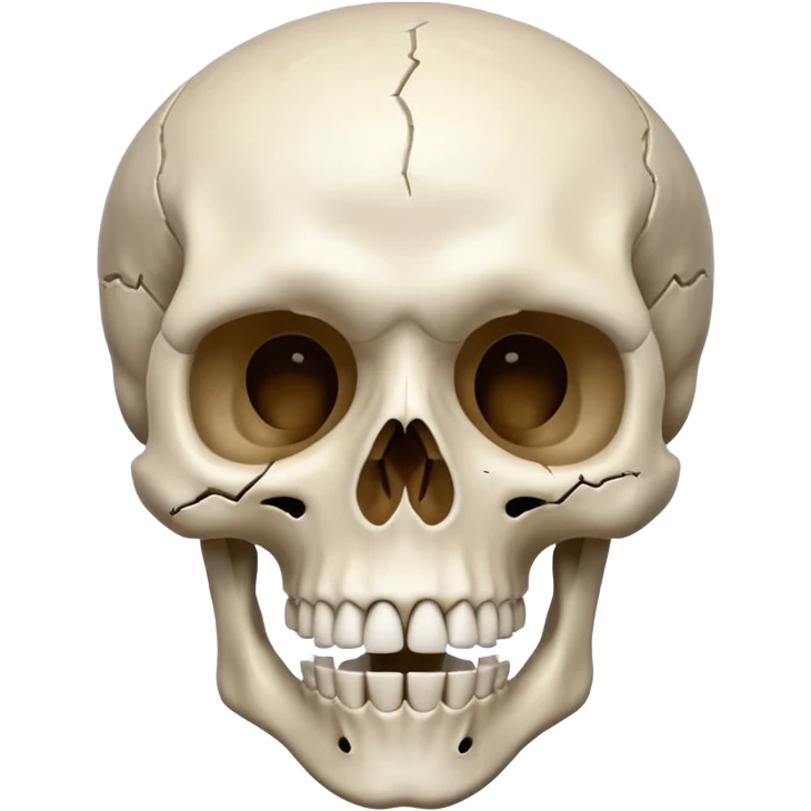 اسکلتی که از تعجب جمجمه آن ترکیده است  emoji