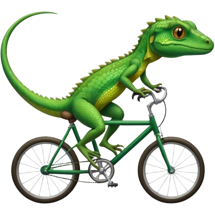 lizard riding bike  emoji