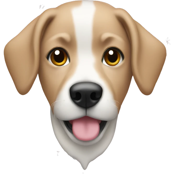 Dog in a light pink and white Christmas sweater  emoji