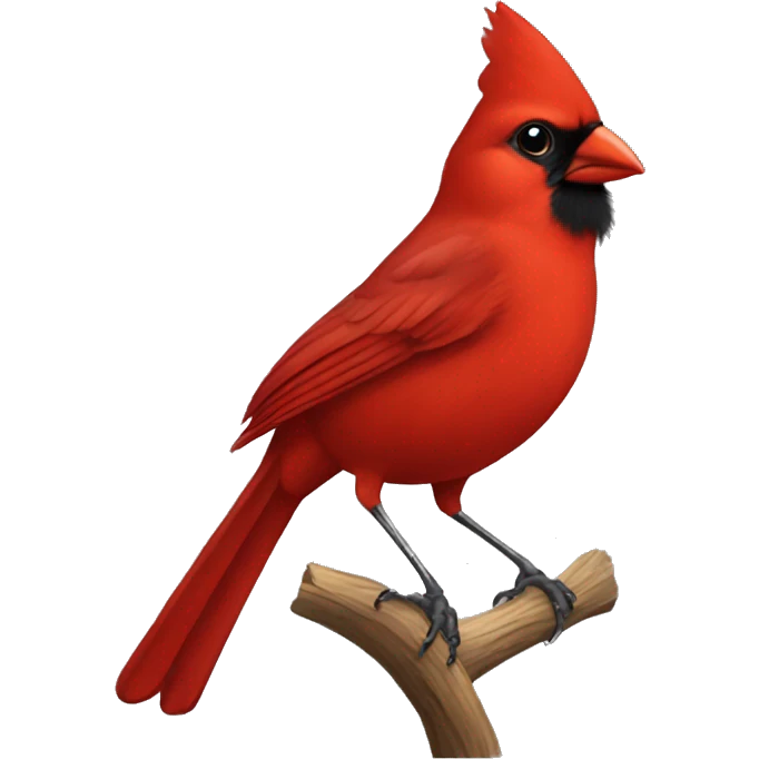 Cardinal bird emoji