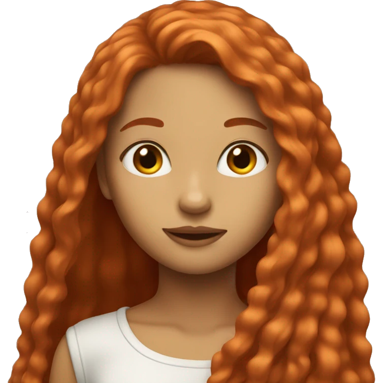 Girl with long redish hair emoji