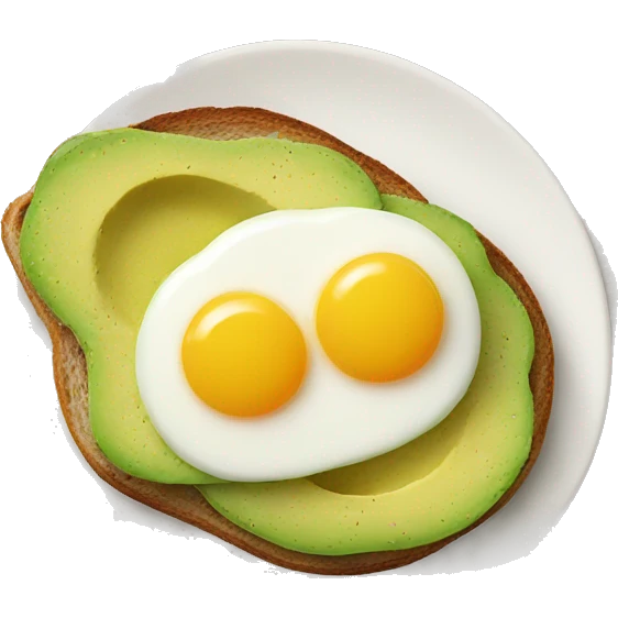 Avocado egg toast  emoji