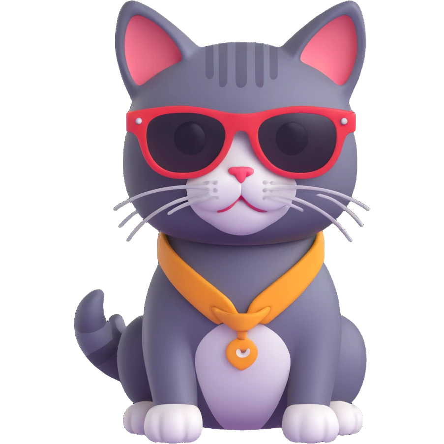 cat wearing sunglasses emoji