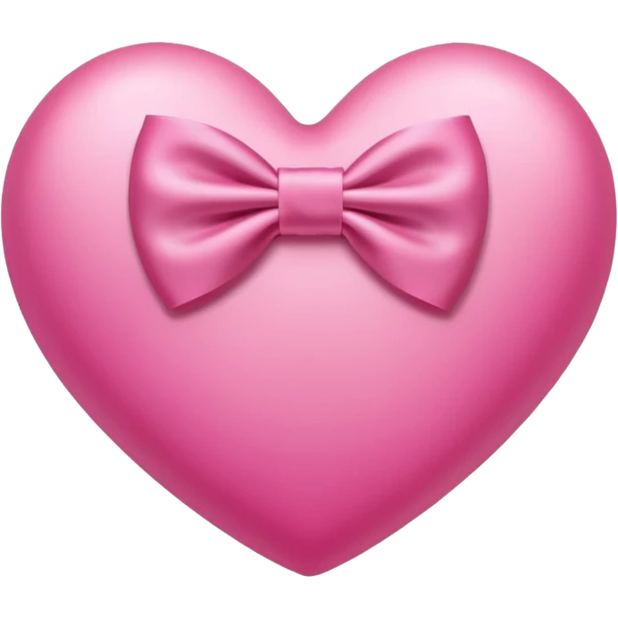 Heart with pink and a Cute bow emoji