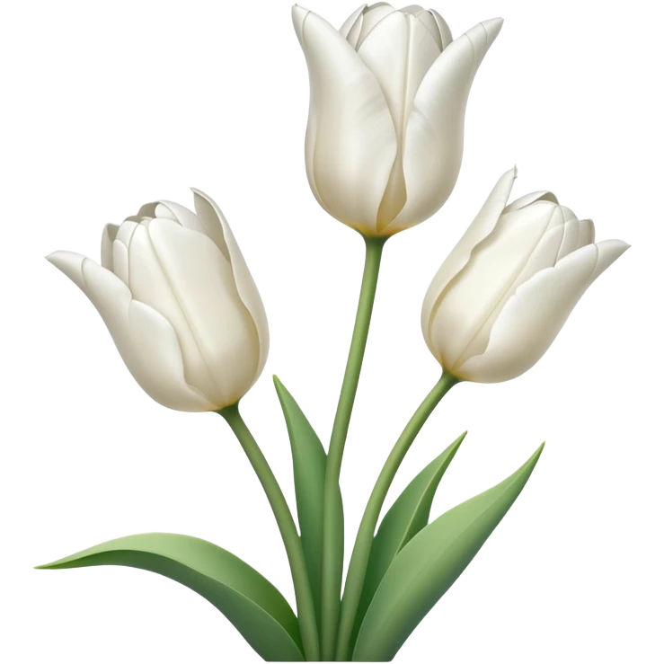white tulips emoji