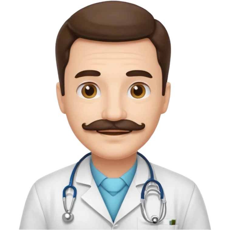 moustache uniform Doctor man emoji