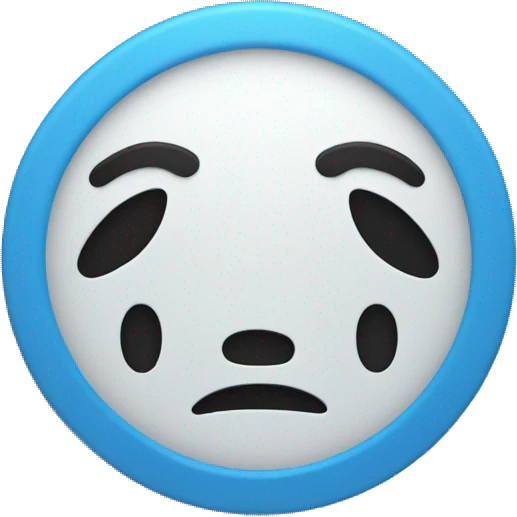 Blue circle with white good  emoji