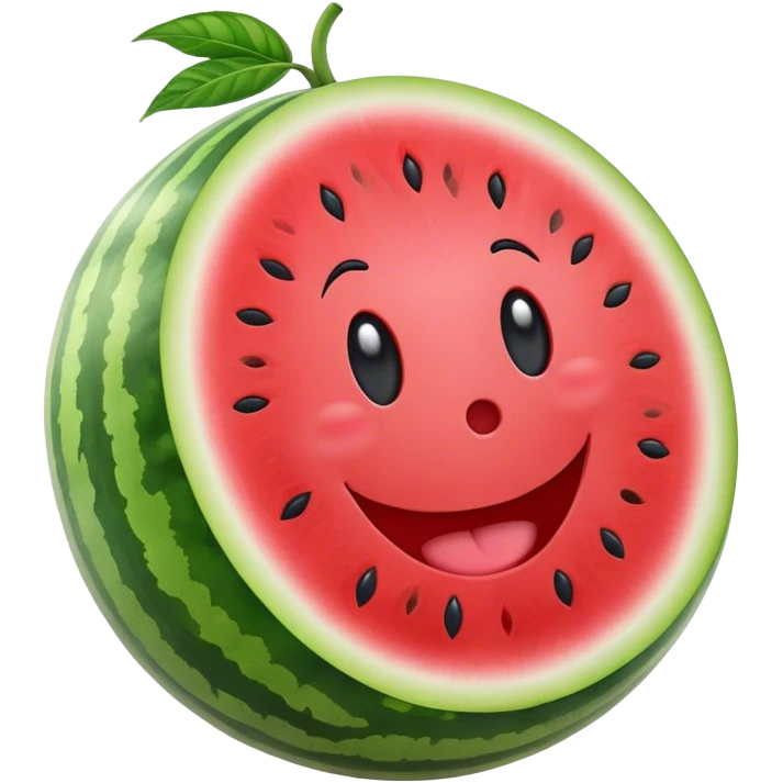 Watermelon with face emoji