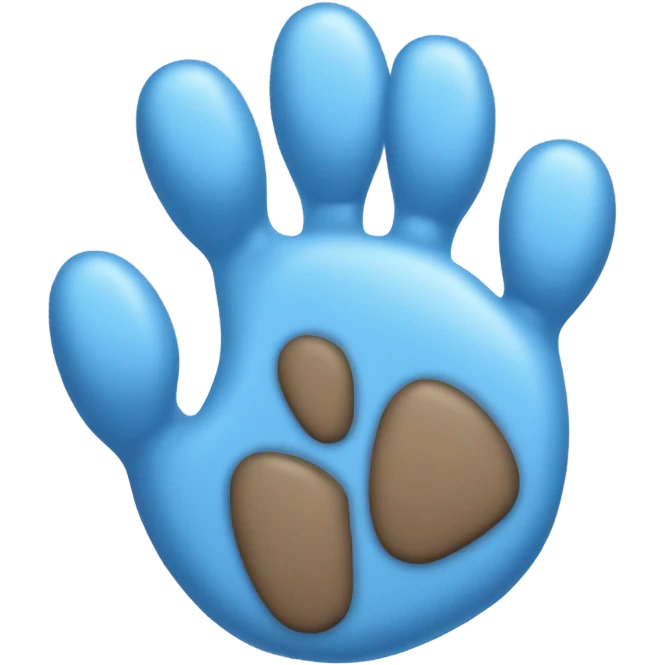 Blue puppy paws emoji