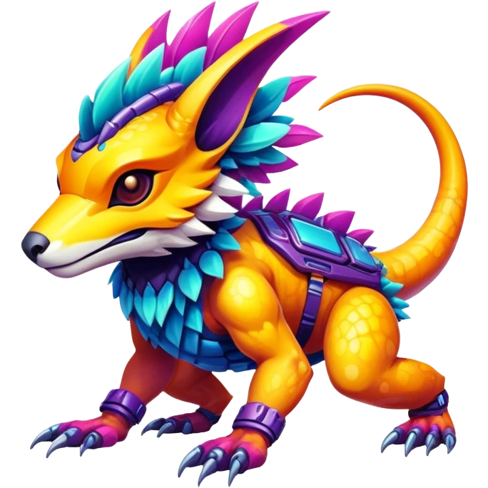  exotic tropical cyber-Protogen-Fakémon-Vernid-creature emoji