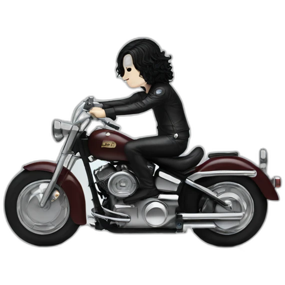 Jack White on a motorcycle  emoji