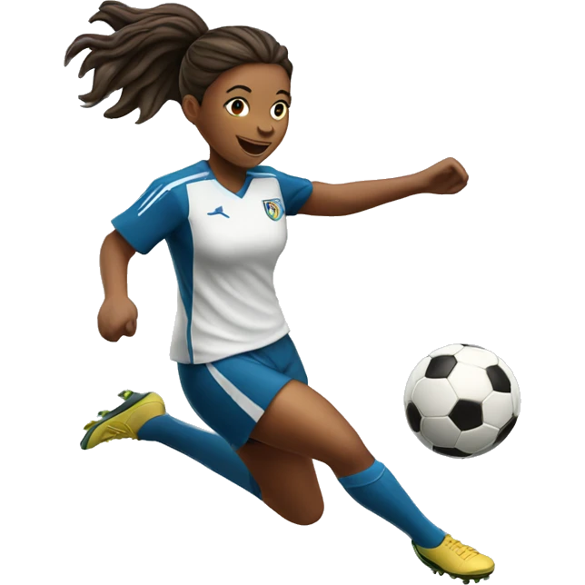 female soccer player jumping emoji