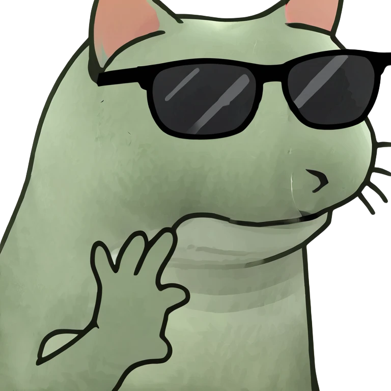 Cat with sunglasses emoji