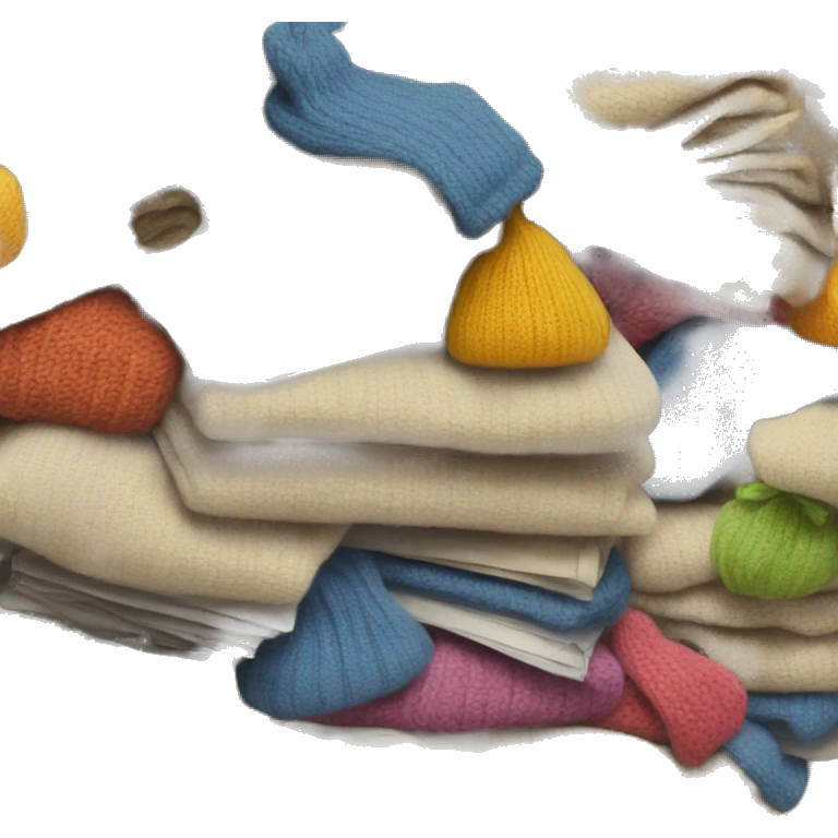Pile of folder knitwear emoji
