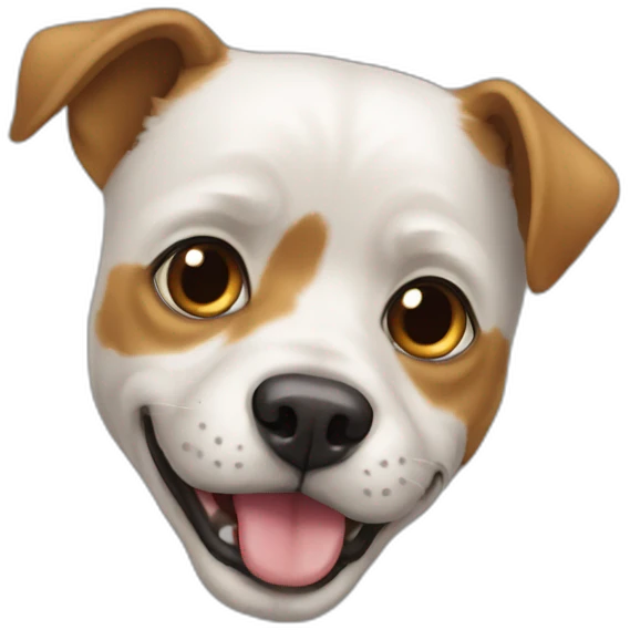 Chat sur un chien emoji