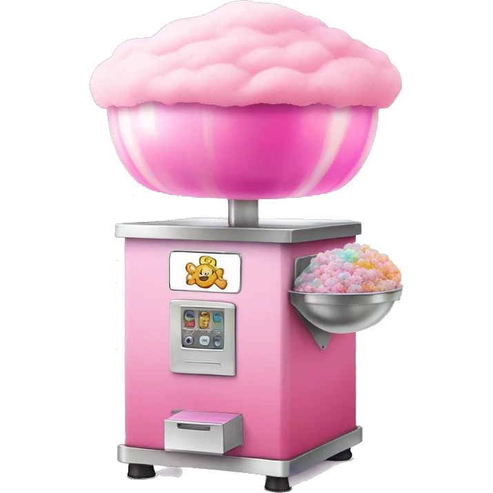 Pink ombre cotton candy machine with glitter  emoji