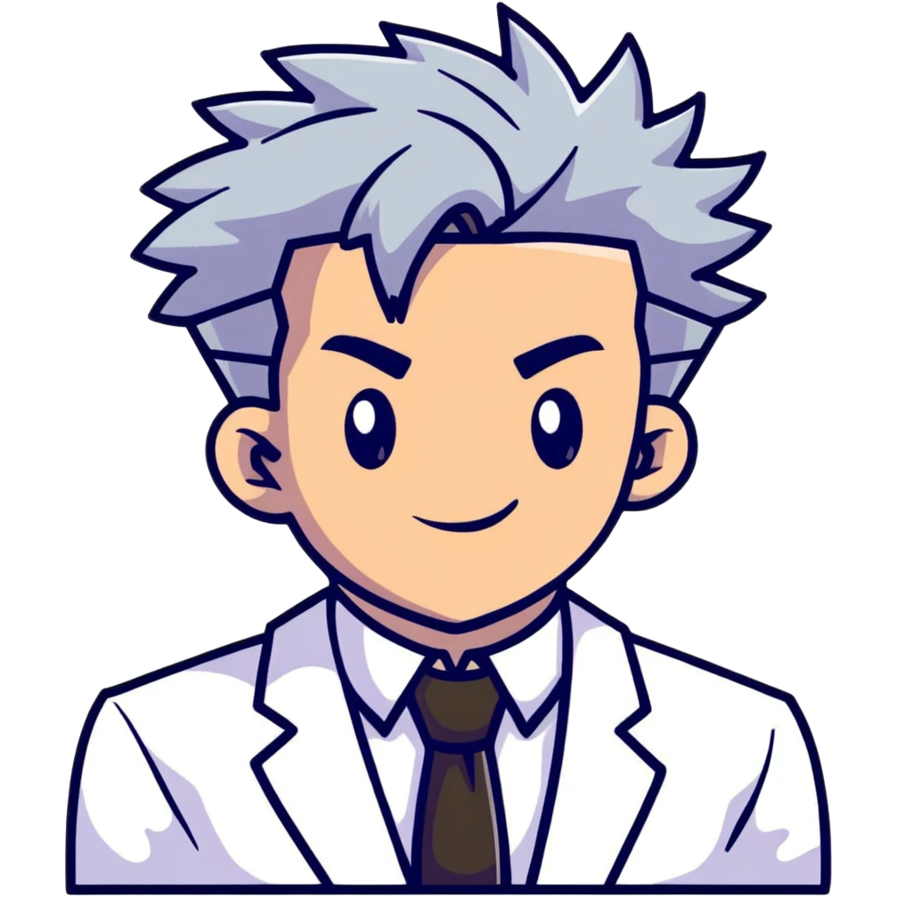 Professor Oak from Pokemon emoji