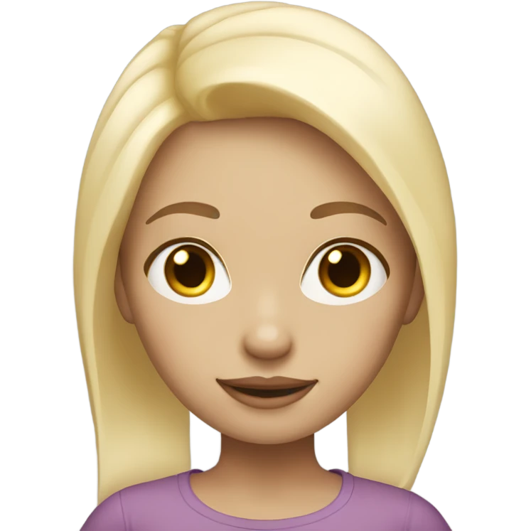 girl with white skin and blond hair  emoji