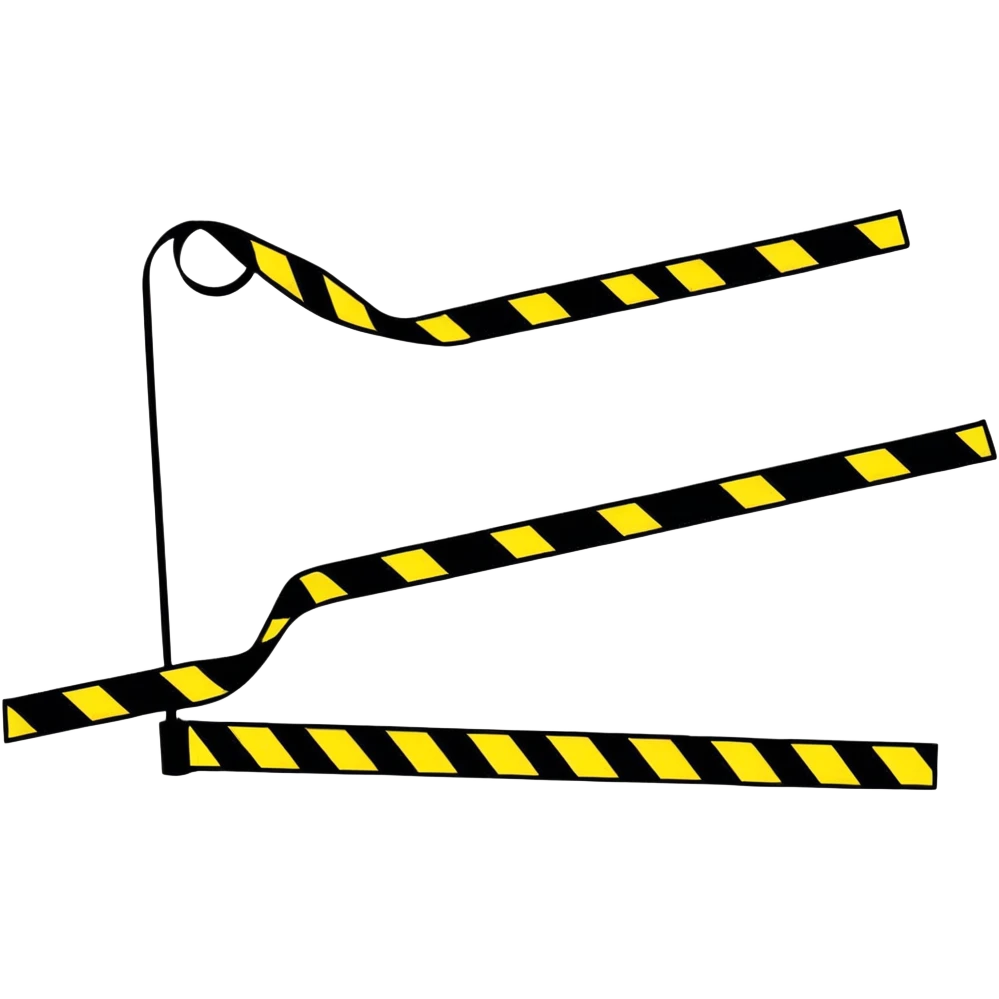 black and yellow caution tape emoji