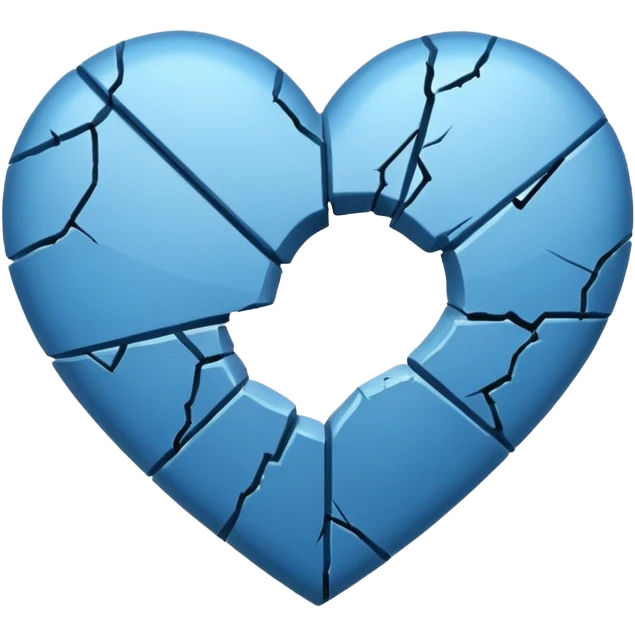 Heart blue breaking emoji