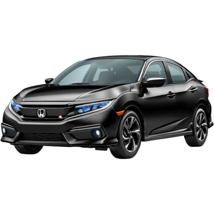 Make an emoji of a 2024 Honda civic with a black exterior with no added color  emoji